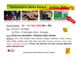 Humanitární sbírka šatstva - plakátek podzim 2022