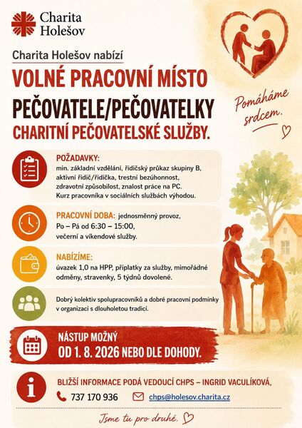 Nabídka VPM pečovatel-pečovatelka CHPS 6-2026 Nabídka VPM pečovatel-pečovatelka CHPS 6-2026